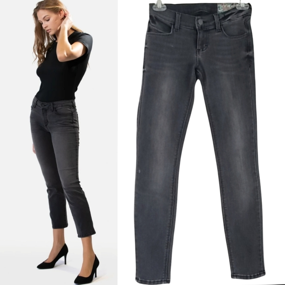 Siwy Denim Anna Slim Crop Jeans in Enchanting Charcoal, Size 23